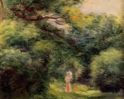Lane in the Woods, Woman with a Child in Her Arms